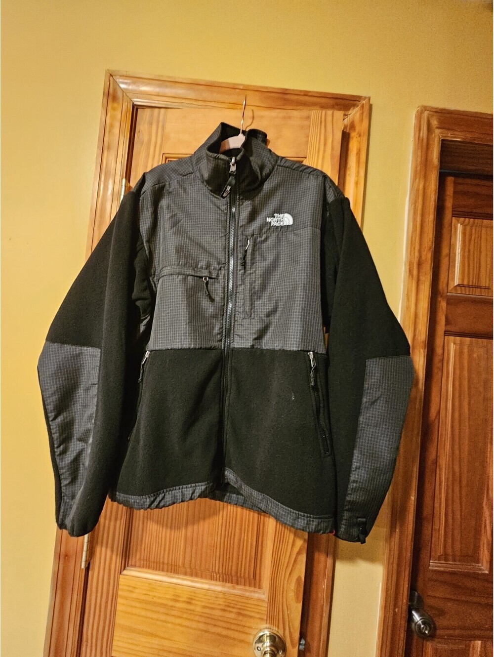 Northface Mens Full Zip Sweater Size Small Grey And Black